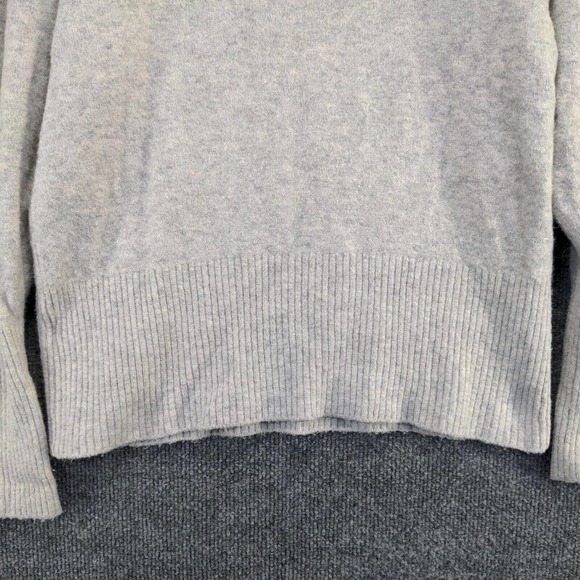 J. Crew Women's Pullover Sweater Gray Medium Long Sleeve Crew Neck Merino Alpaca - Picture 7 of 13